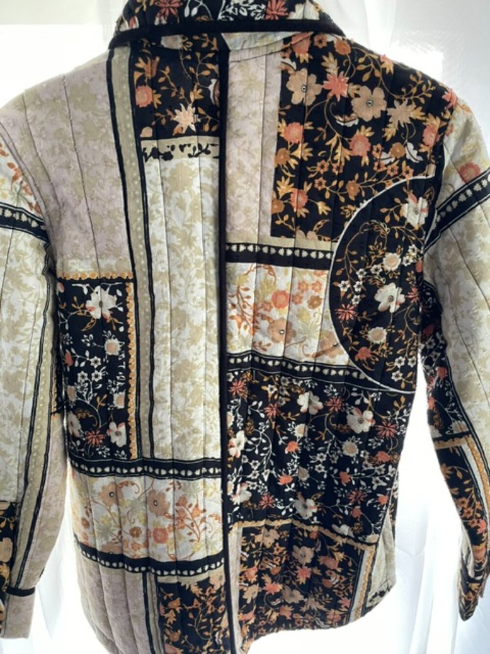 NWT-Quilted, patchwork Anthro jacket-women's XS - Picture 3 of 3